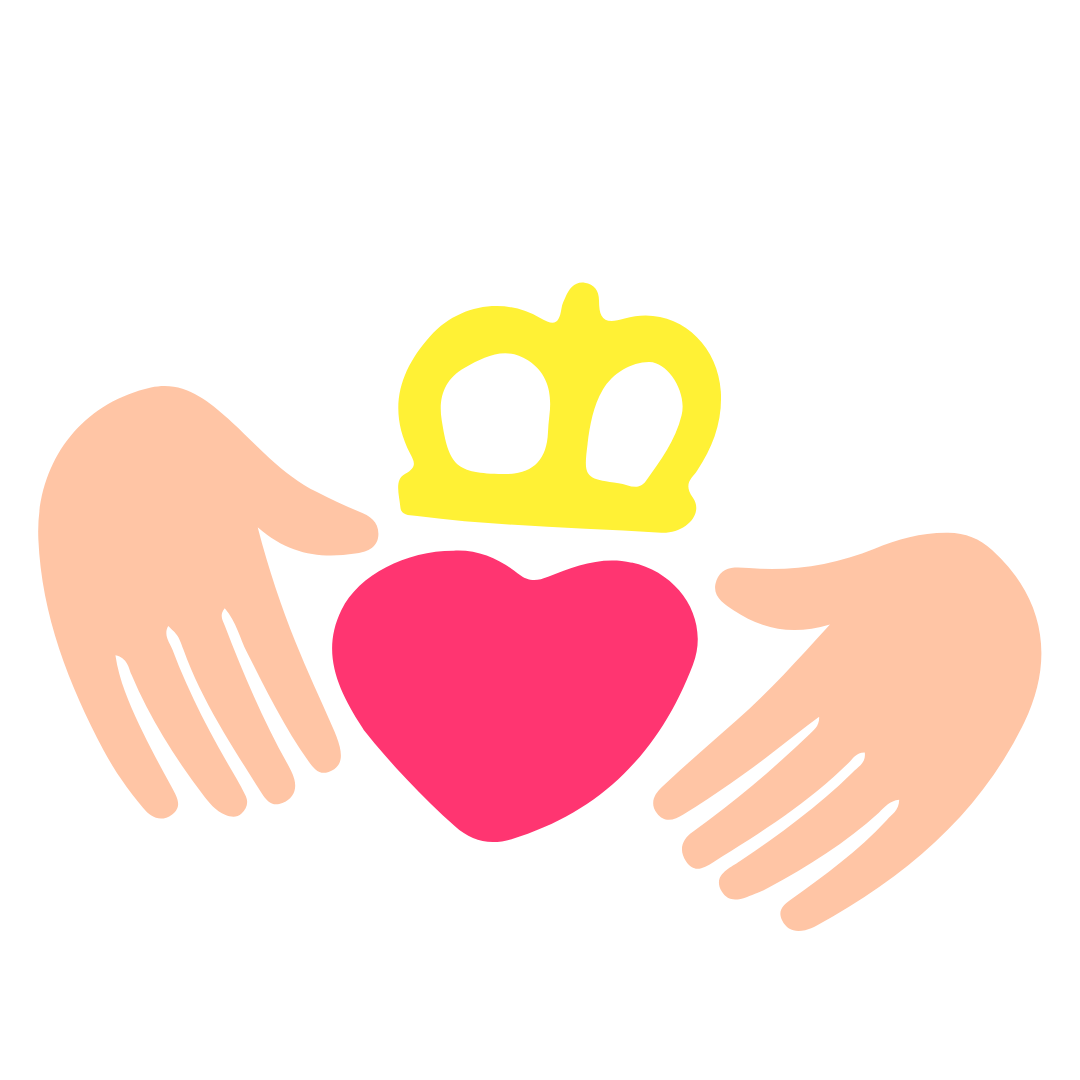 Claddagh heart hands icon