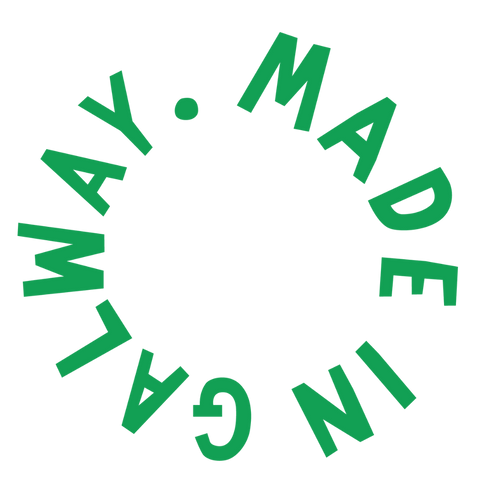 green made in Galway text